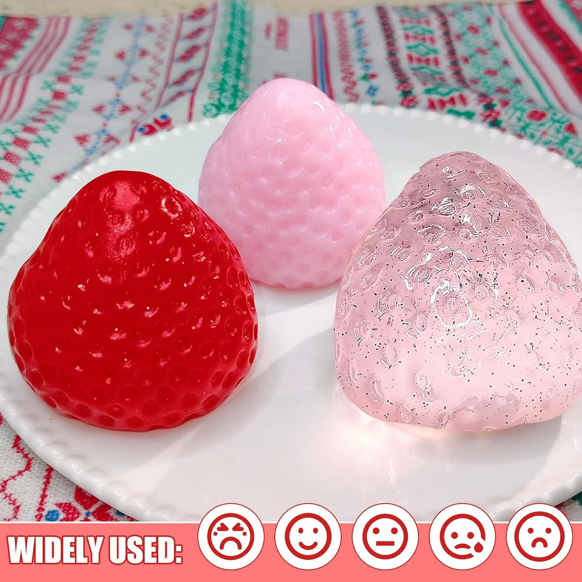 3Pcs Textured Stress Balls, Soft Sensory Fidget Toys Ball for Adults Kids
