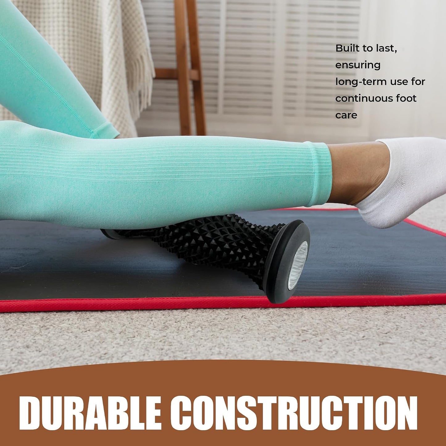 Foot Massager Roller - Portable Arch & Plantar Fasciitis Relief Tool - Deep Tissue Muscle Massage Roller for Feet,Carf, Heel Pain