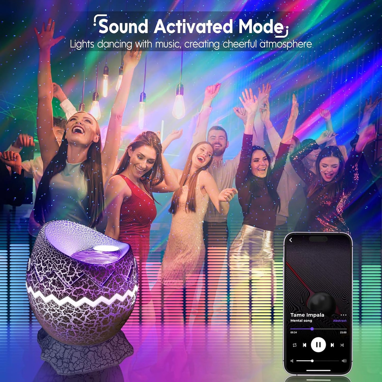 Rossetta Star Projector, Galaxy Projector for Bedroom Nebula Night Light Projector with White Noise, Bluetooth Speaker, Timer and Remote, Kids Room Decor, Birthday, Party, Gifts for Kids Teens Adults