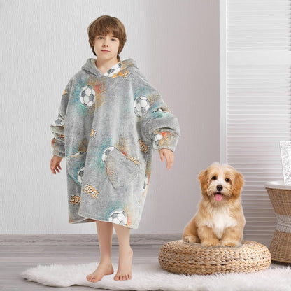 Fiosnow Glow in the Dark Unicorn Blanket Hoodies for Kids 6-13YR Oversize Wearable Blanket Hoodies for Boys Girls Teens