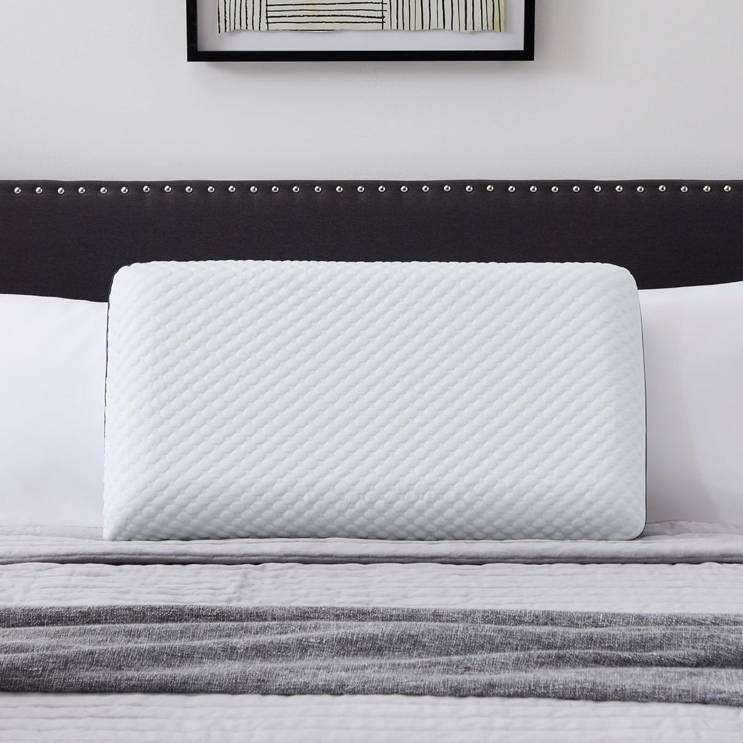 Weekender Cooling Gel Memory Foam Pillow for Sleeping – King Size, Ventilated Cooling Pillow for Side & Back Sleepers, Neck & Shoulder Support, Medium Firm, Washable Cover