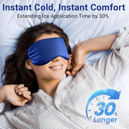 Cooling Eye Mask for Puffy Eyes: Fsa Eligible ltems Hsa, Migraines Headache Fast Relief After Surgery Care Cold Compress, Reusable Face Ice Pack Gel for Dark Circles, Gentle Weighted Sleep Mask Purple