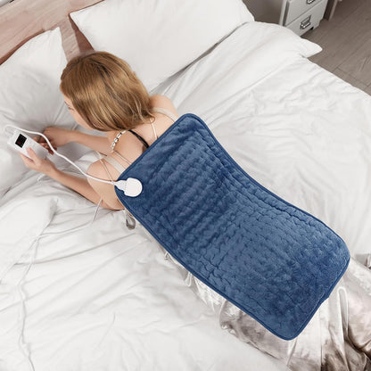 Heating Pad for Back, Neck, and Shoulder Pain Relief, Electric Heat Pad with 6 Heat Levels, Moist Heat Option, Auto Shut-Off, Birthday Christmas Gift for Women Men Mom Dad Grandma, Gift for her