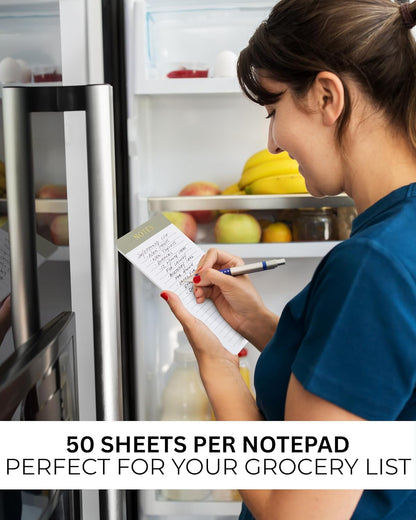ZICOTO Beautiful Magnetic Notepads for Fridge - Set Of 4 Modern Note Pads