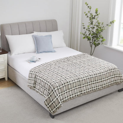 L'AGRATY Weighted Lap Pad 7lb: Small Weighted Blanket for Adults - Cooling Portable Travel Blanket for Relaxation Sleeping - Washable All-Season (29" x 24")