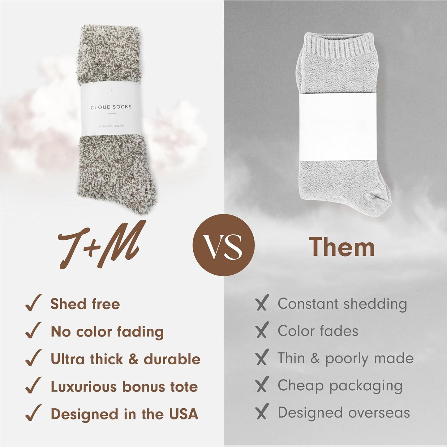 Unboxme Gifts Warm & Cozy Ultra-Luxe Cloud Sock, Gift for Women & Men