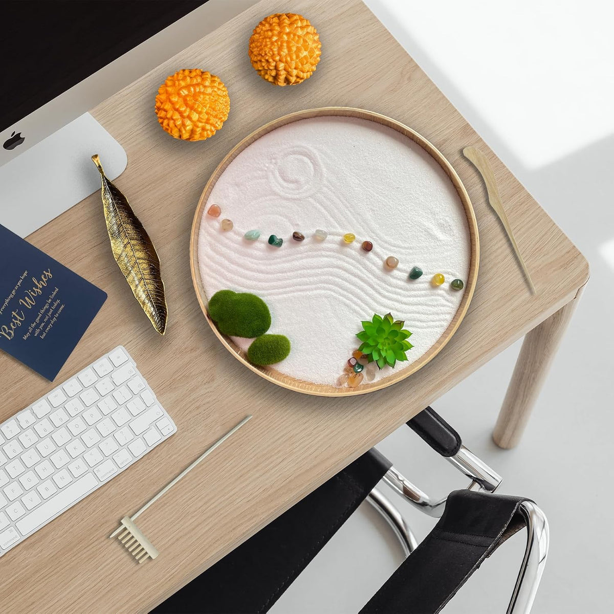 Flamingo Zen Garden for Desk, Pink Sand Art Kit