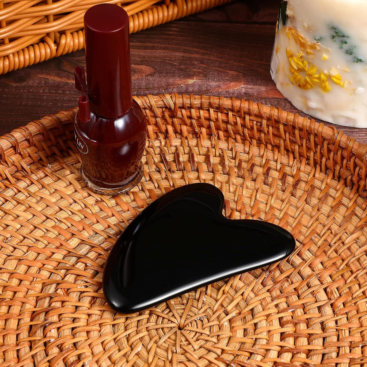 rosenice Gua Sha Facial Tools Guasha Tool Gua Sha Jade Stone Manual Massage Sticks for Jawline Sculpting and Puffiness Reducing for Face Body Tensions Reduce Festive Gifts