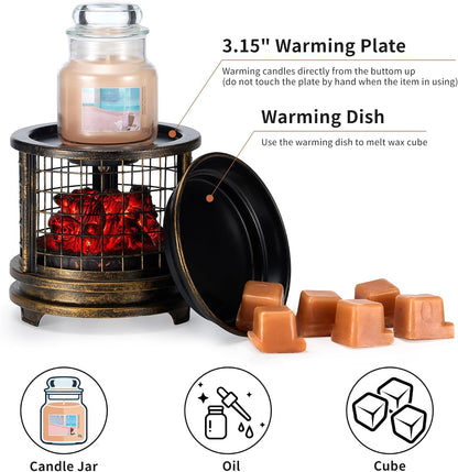 MOAFINA Wax Melt Warmer with Timer,Campfire Wax Warmer,4-in-1 Oil Burner Electric Candle Wax Warmer,Wax Warmer for Scented Wax Melts,Wax Melter Fragrance Warmer for Home Office Bedroom Gifts & Decor