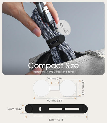 32Pcs Cable Labels and Silicone Cable Ties Set for Electronics