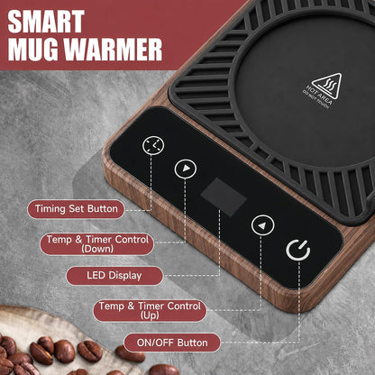 Mug Warmer - Electric Coffee Mug Warmer for Desk with Temperature Display
