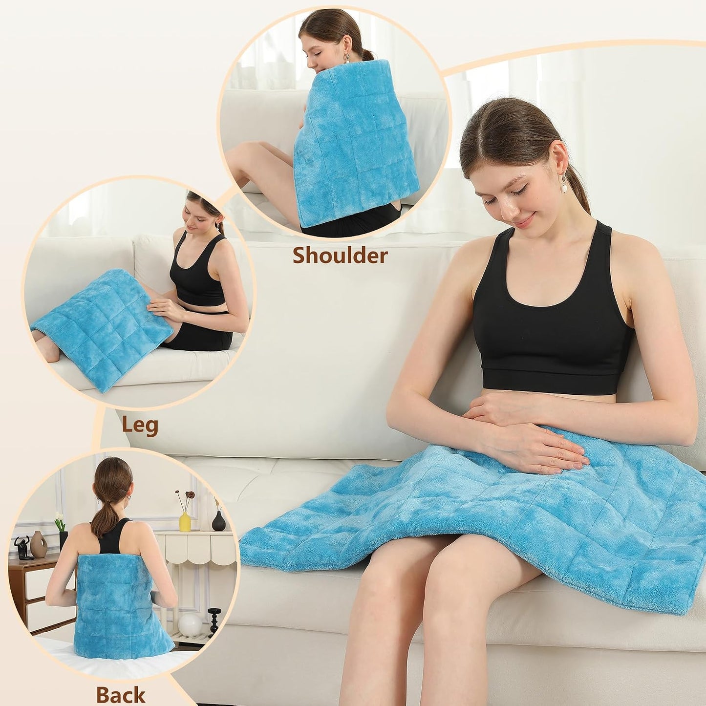 Electric Heating Pad HSA Eligible, Heated Pad for Back Neck Shoulder Pain Relif, Heating Pad for Period Cramps with 2H Auto Shut Off and 4 Heating Levels, 12"x24" Dark Grey