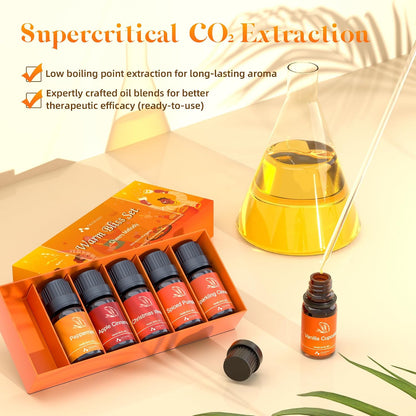 ASAKUKI Essential Oils for Diffuser –6 Mood Essential Oil Blends (Breathe, Uplift, Sensual, Balance, Unwind, Rest) for Morning to Night Rituals, Home & Daily Use-Thoughtful Gift