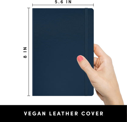 PAPERAGE Lined Journal Notebook, Hardcover Journal for Women & Men, 160 Pages, (5.6 in x 8 in), College Ruled Journaling Notebook for Work, School Supplies & Note Taking, (Black)