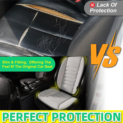 kingphenix Car Seat Cushion with Back Support Pillow: Enhanced Comfort Memory Foam Design for Pain Relief, Ideal for Drivers and Office Use - Ergonomic Lumbar Comfort for Long Sitting - Black
