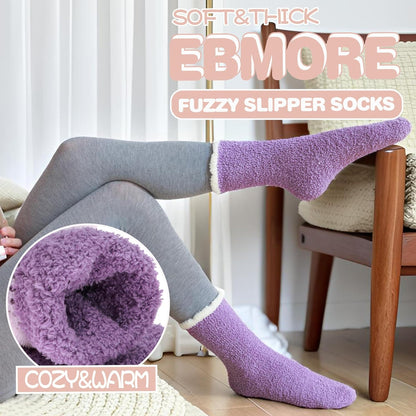 EBMORE Womens Fuzzy Socks Slipper Fluffy Cozy Comfy Cabin Plush Warm Winter Sleep Home Soft Socks