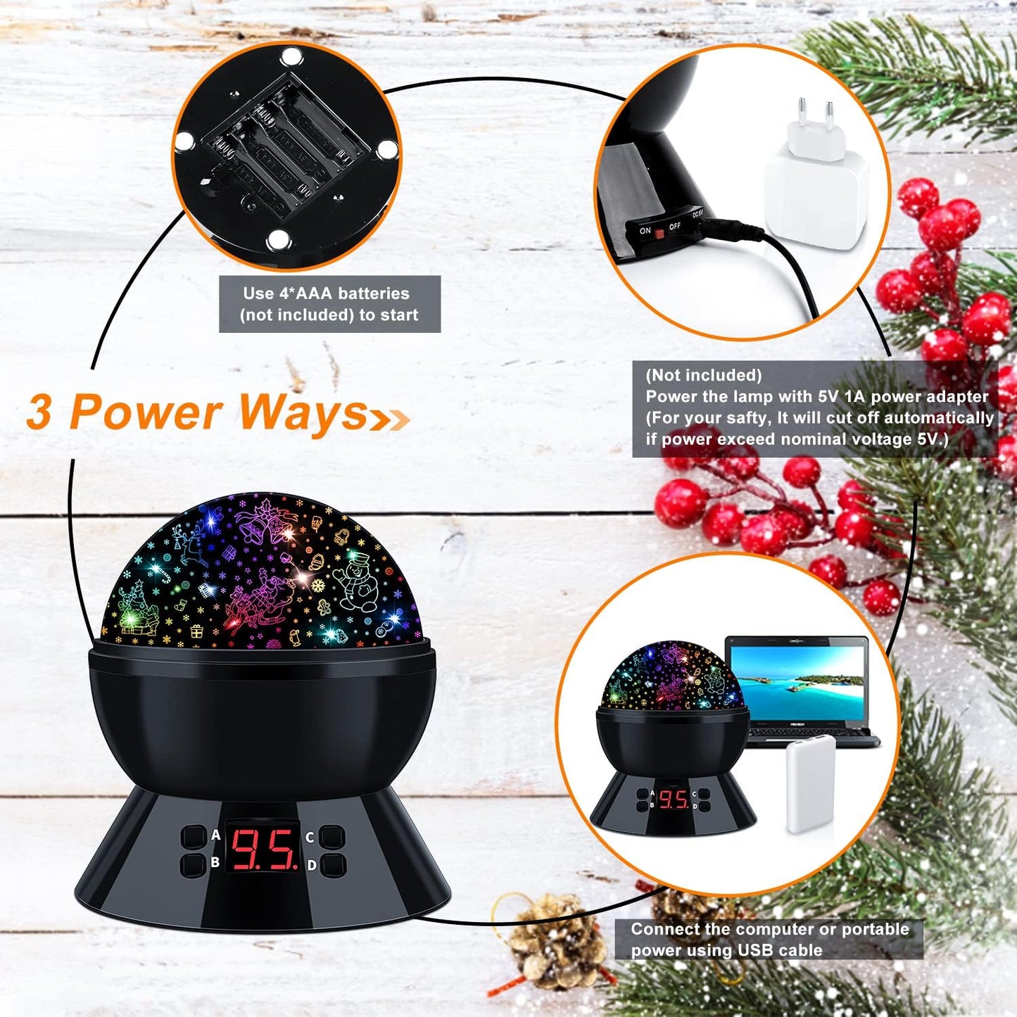 Kids Star Projector Night Light, Star Night Light Projector for Kids, Ceiling Stars Projection Lamp with Timer, 360° Rotating Night Light for Bedroom, Birthday Gift for 3 4 5 Year Old Girls Boys Black