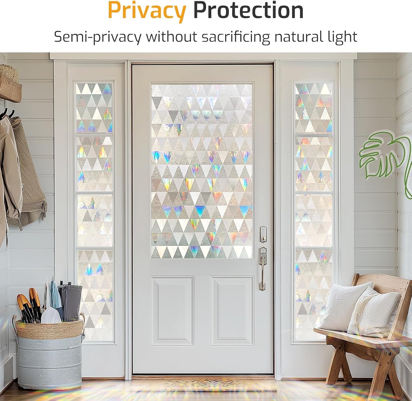 LUTE Blackout Window Film Removable Window Tint for Home Privacy Black 17.5" x 78.7", Static Cling for Inside Dark Sunlight Blockers Darkening Light Blocking for Bedroom Home Theater Garage