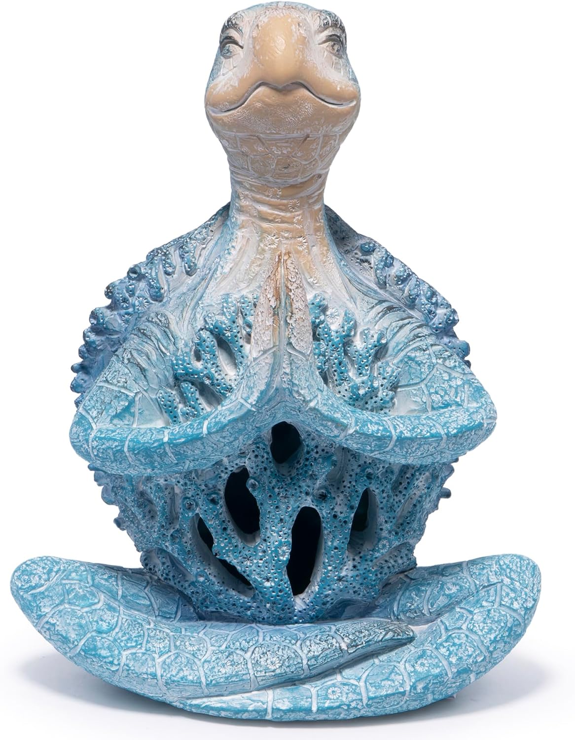 Hodao 2PCS Sea Turtle Meditation Yoga Figurines, Coastal Beach Decor