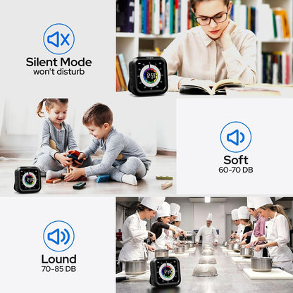 Visual Timer for Kids with Color Display Kitchen Timer 1500mAh Battery
