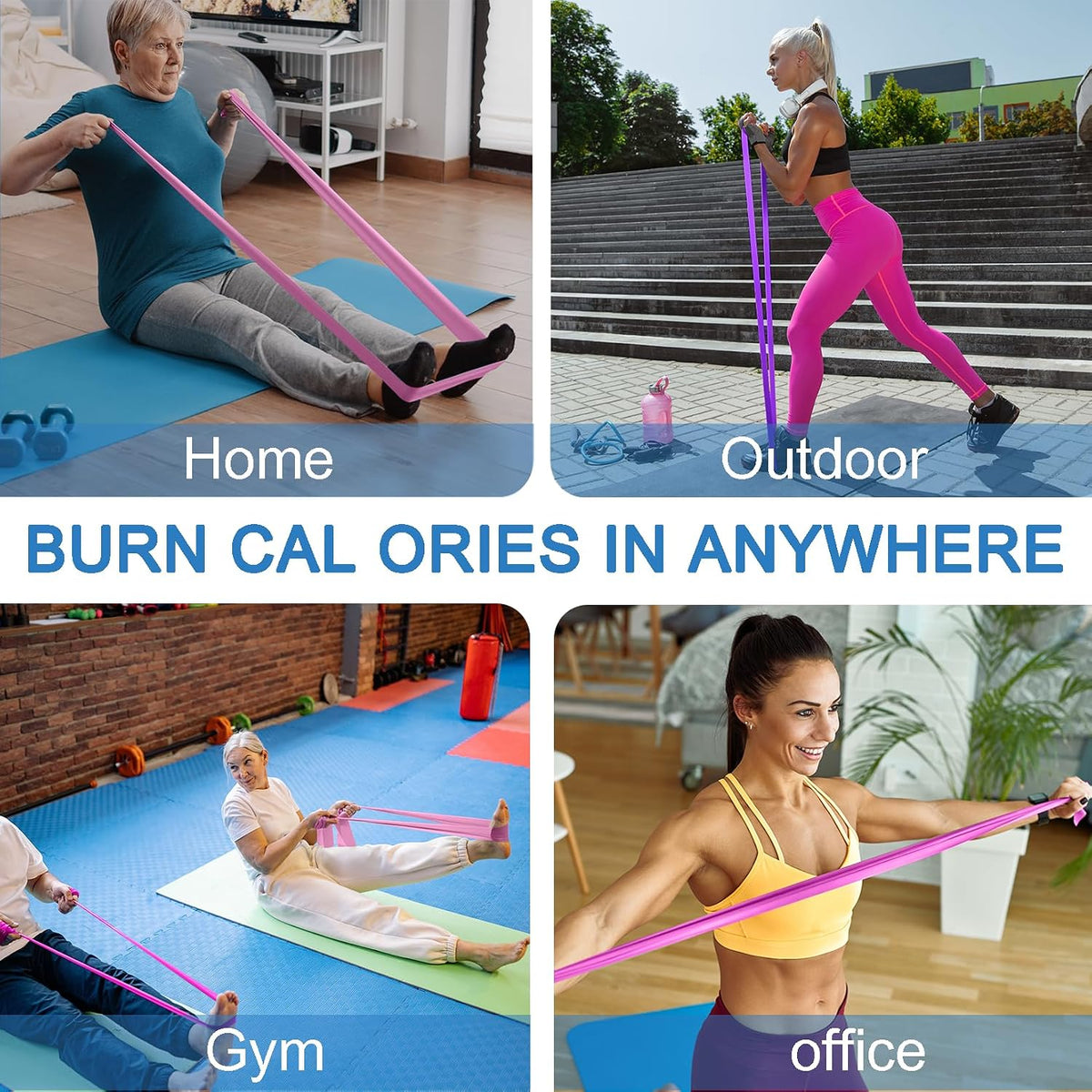 Resistance Bands for Working Out, Physical Therapy, Exercise, Pilates, Yoga
