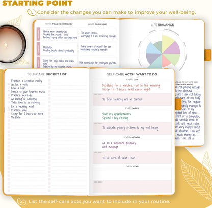 Clever Fox Self-Care Journal for Women, Daily Planner 5.8x8.3 Aquamarine