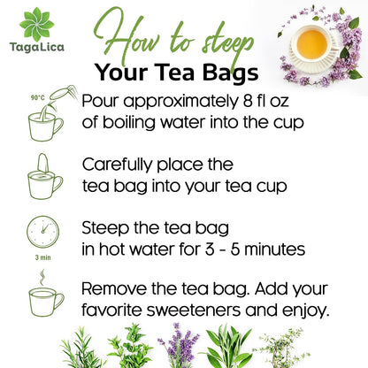 Tagalica, Premium 135 Dandelion Root Tea Bags, 100% Natural & Pure from Dandelion Root, Eco-Conscious Tea Bags, Herbal Tea. No Sugar, No Caffeine, No Gluten, Vegan