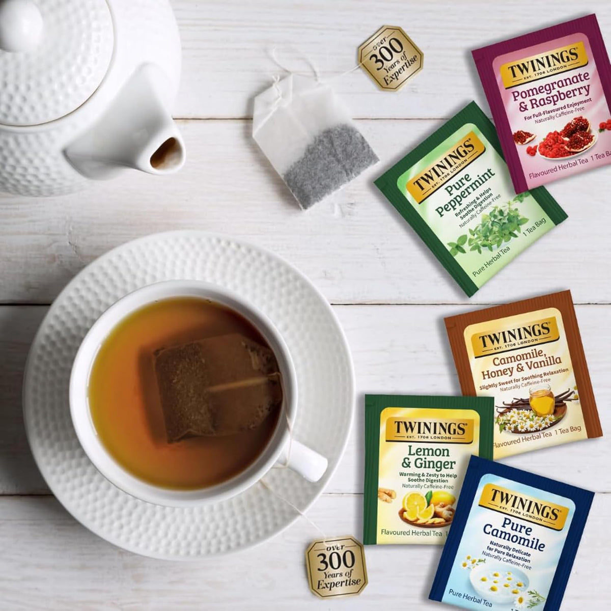 Twinings Herbal Tea Variety Pack, 40 Count, 13 Flavor Sampler