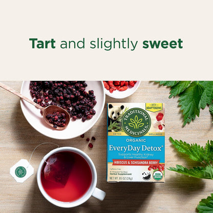 Traditional Medicinals Organic EveryDay Detox Schisandra Berry, 16 Tea Bags