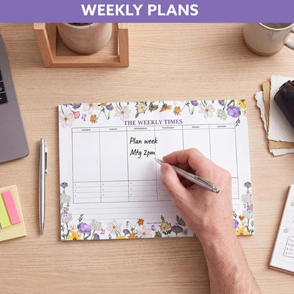 60 Sheets Weekly Pad, Tear Off Weekly Planner Notepad with Daily Schedule Weekly to Do List Notepad（7x10” ）