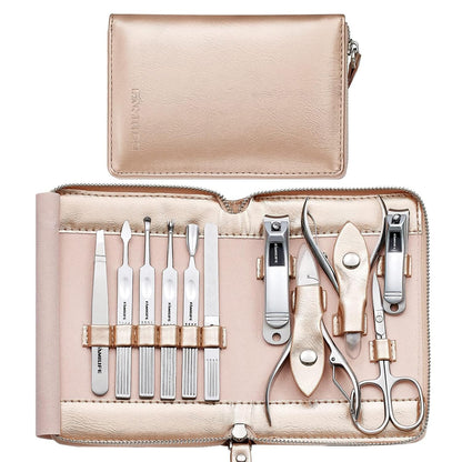 FAMILIFE Stainless Steel Manicure Set 11-in-1 Professional Nail Clipper Kit