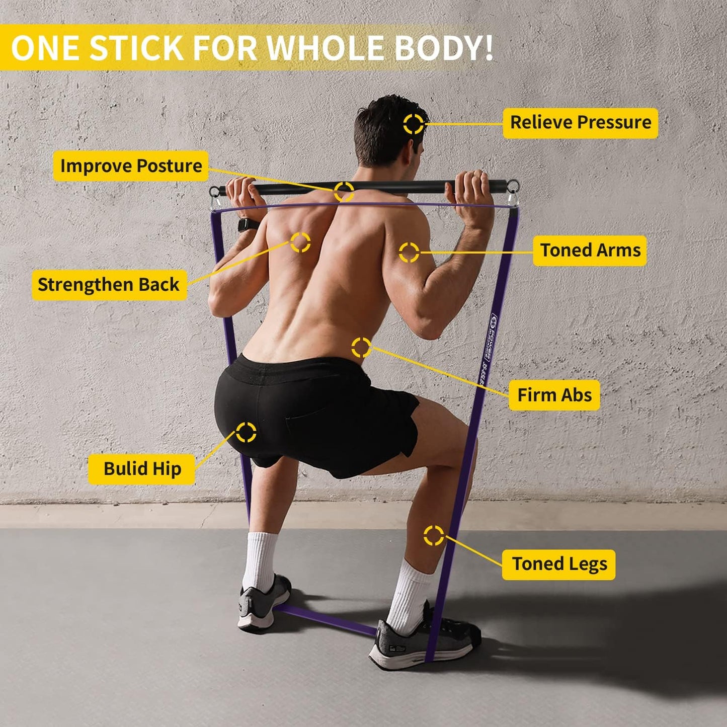 POWER GUIDANCE Resistance Bands, Set of 5 Pull Up Bands, Pull Up Assistance Bands, Exercise Bands, Resistance Bands Set for Legs, Working Out