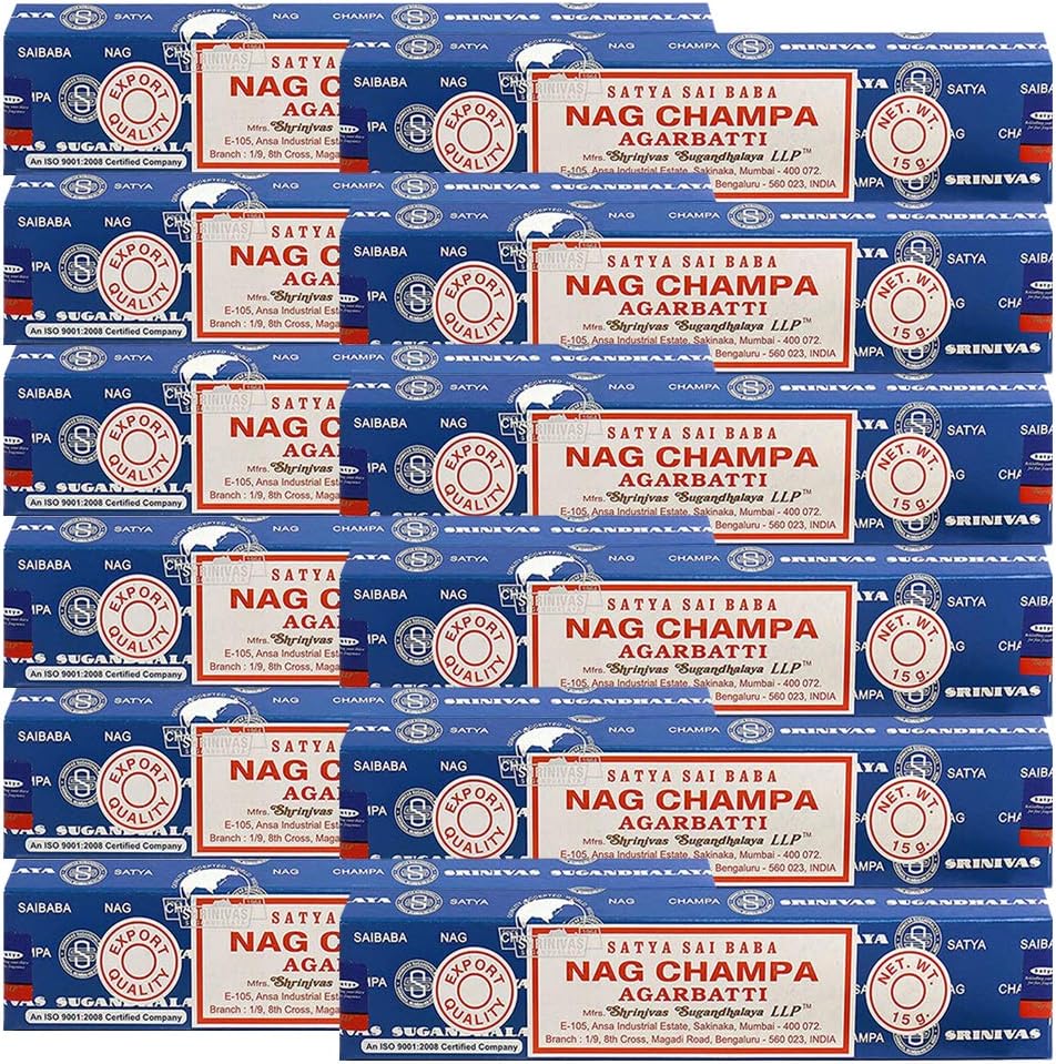 TRUMIRI Incense Stick Holder Bundle with Satya Sai Baba Nagchampa 250g Bulk Incense Sticks Nag Champa Agarbatti - Pack of 1 (Approx 250 Insence-Sticks)