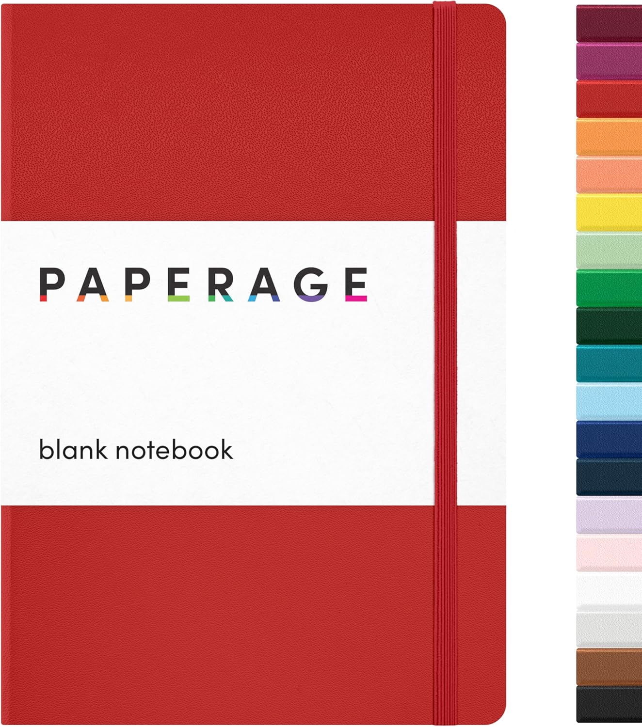 PAPERAGE Lined Journal Notebook, Hardcover Journal for Women & Men, 160 Pages, (5.6 in x 8 in), College Ruled Journaling Notebook for Work, School Supplies & Note Taking, (Black)