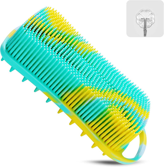 2PCS Silicone Body Scrubber, Loofah for Women, Shower Cleaner Scrub Brush