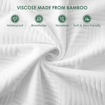 Cozymaker Queen Size 100% Waterproof Mattress Protector, Cooling Mattress Cover Fitted 8-21" Deep Pocket, 3D Air Fabric Soft Breathable Bed Mattress Pad Cover Noiseless Washable