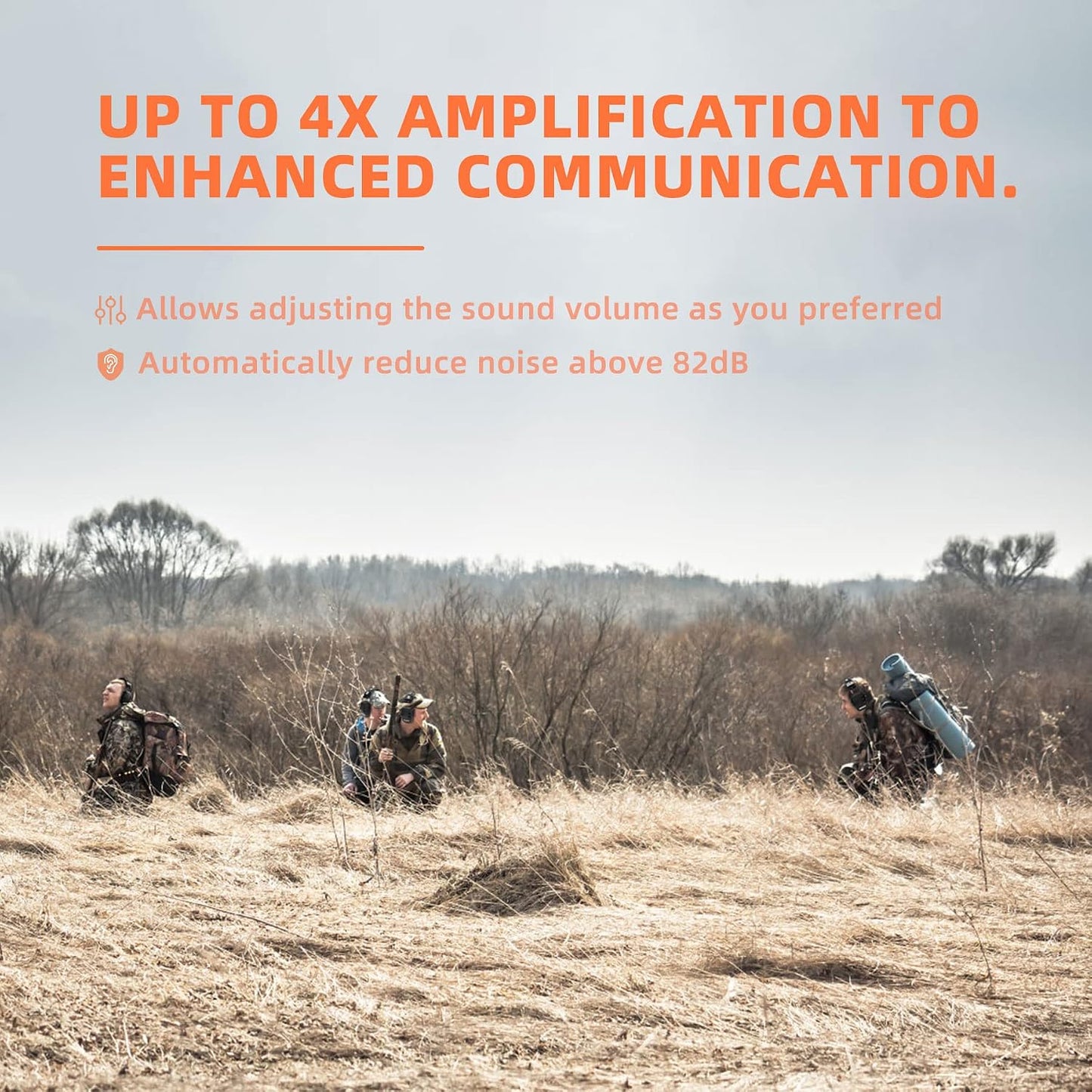 PROHEAR Electronic Ear Protection for Shooting with 4X Sound Amplification, Gun Range Hearing Protection Muffs, NRR 23dB Noise Reduction Headphones for Hunting, Green
