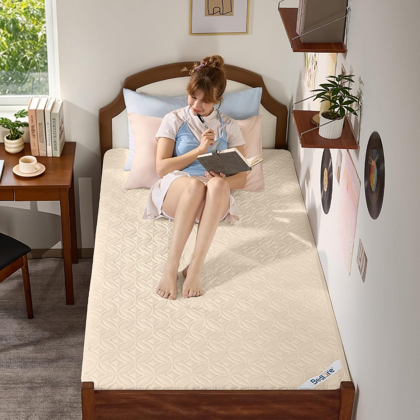 BEDLORE Waterproof Mattress Protector, King Size Mattress Pad with Deep Pocket 6"-18" Depth, Soft Noiseless Dirt-Proof Bed Mattress Cover Washable for Home, Bedroom, Hotel (Gray)