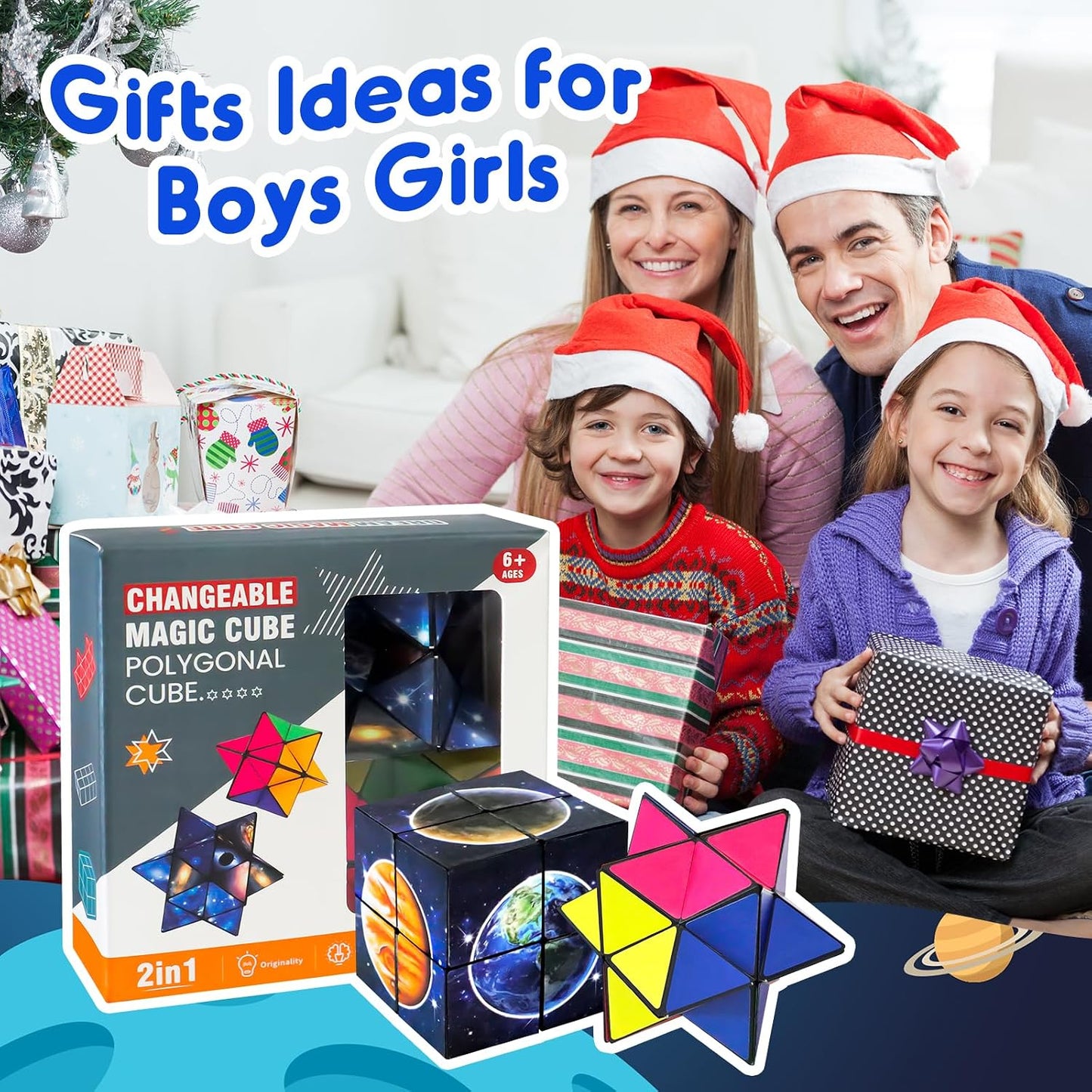Luaxkpi Toys for Boys Age 8-12 Gifts for 9 10 11 12 Year Old Boy Girls, Infinity Cube Fidget Toy for Kids Ages 8-10 Star Cubes for Boys Girl Toys 10-12 Years Old Birthday Presents Gift Ideas