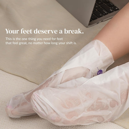 Epielle Hydrating Foot Mask 6 Pairs, Relieve and Soften with Shea Butter & Jojoba Oil, Deep Moisturizing Socks for Dry, Cracked Feet, Self Care Gifts for Women, Spa Kit