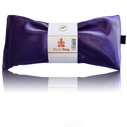 Lavender Eye Pillow | Hot or Cold Weighted Satin Eye Mask Perfect for Sleeping, Yoga, Meditation | Gifts for Women, Birthday, Teachers | Natural Herbal Relaxation | Made in USA (Aqua)