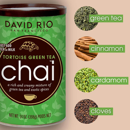 David Rio Elephant Vanilla Chai Tea Latte Mix, 14 Oz