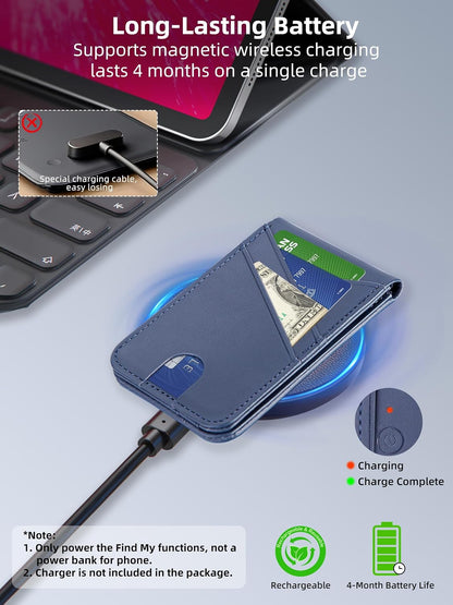 TopMade Magnetic Wallet Stand Tracker for Magsafe (iOS Only), Black
