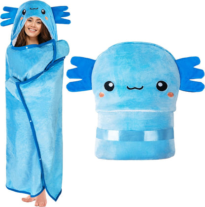 Penguin Wearable Hooded Blanket for Adults – Super Soft Warm Cozy Plush Flannel Fleece & Sherpa Hoodie Throw Cloak Wrap - Penguin Gifts for Women Adults Girls and Kids