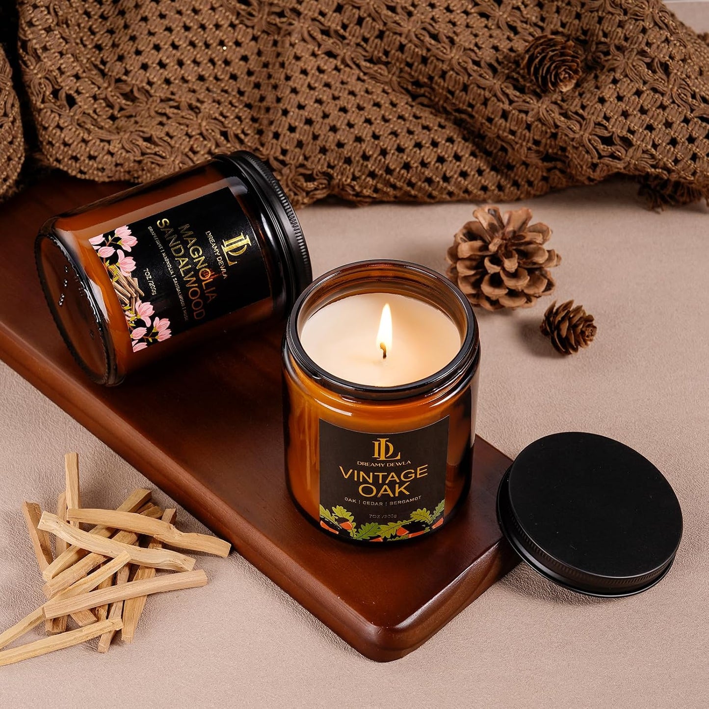 Scented Candles Set, 4 Pack Soy Candles for Home Scented, Candle Gifts for Women Men, 28oz 200 Hours Burn, Scents of Pineapple Cocktail/Coconut Vanilla/Pink Sands/Bahamian Breeze