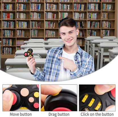 Yrissmiss Fidget Toys for Adults, Fidget Pad Easter Basket Stuffers for Boys Girls,Stress Relief Cube Clicker Controller with Quiet Fidgets,ADHD Autism Fidget Spinner for Office Desk Travel