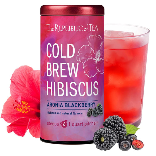 The Republic of Tea Cold Brew Hibiscus Aronia Blackberry Iced Tea