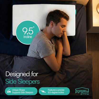 The Original Anti Snoring Pillow for Side Sleepers - Snoring Solution and Remedy - Inclined Memory Foam Pillow for Airway Support, Anti Snore Pillow with Removable Washable Cover