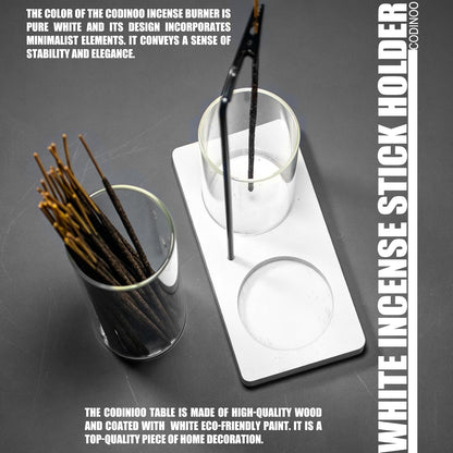 2 in 1 Incense Burner Holder for Sticks,Glass Incense Holder with Storage,Upside Down Incense Holder for Sticks with Glass Ash Catcher for Meditation Yoga Spa Room Home Decor[Full Black]