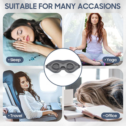 Sleep Mask 100% Mulberry Silk, Misty Blue